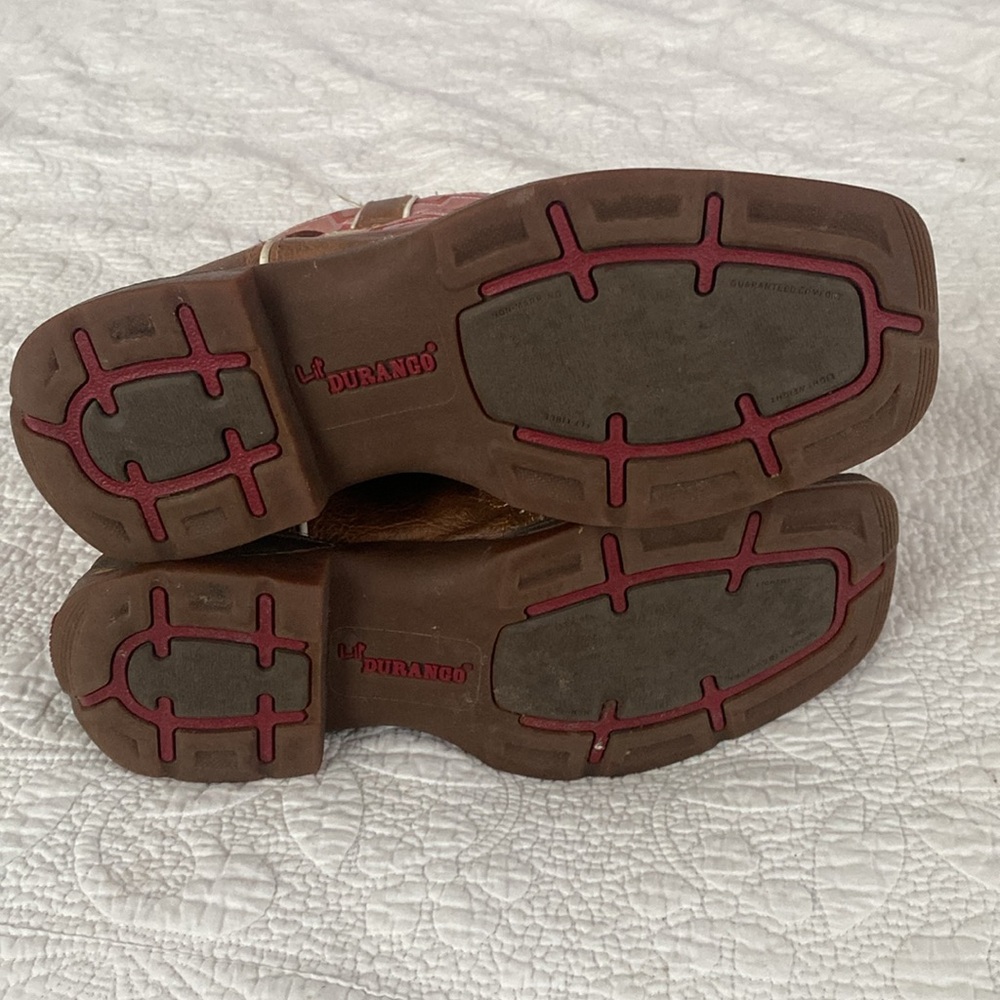 Durango Kids Boots in Brown and Pink - Picture 7 of 7